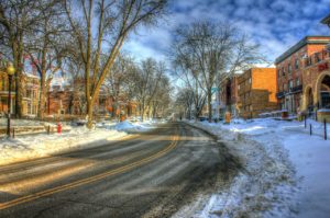 snowy street - kindness